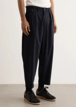 2 Pleats Wool Tropical Pants