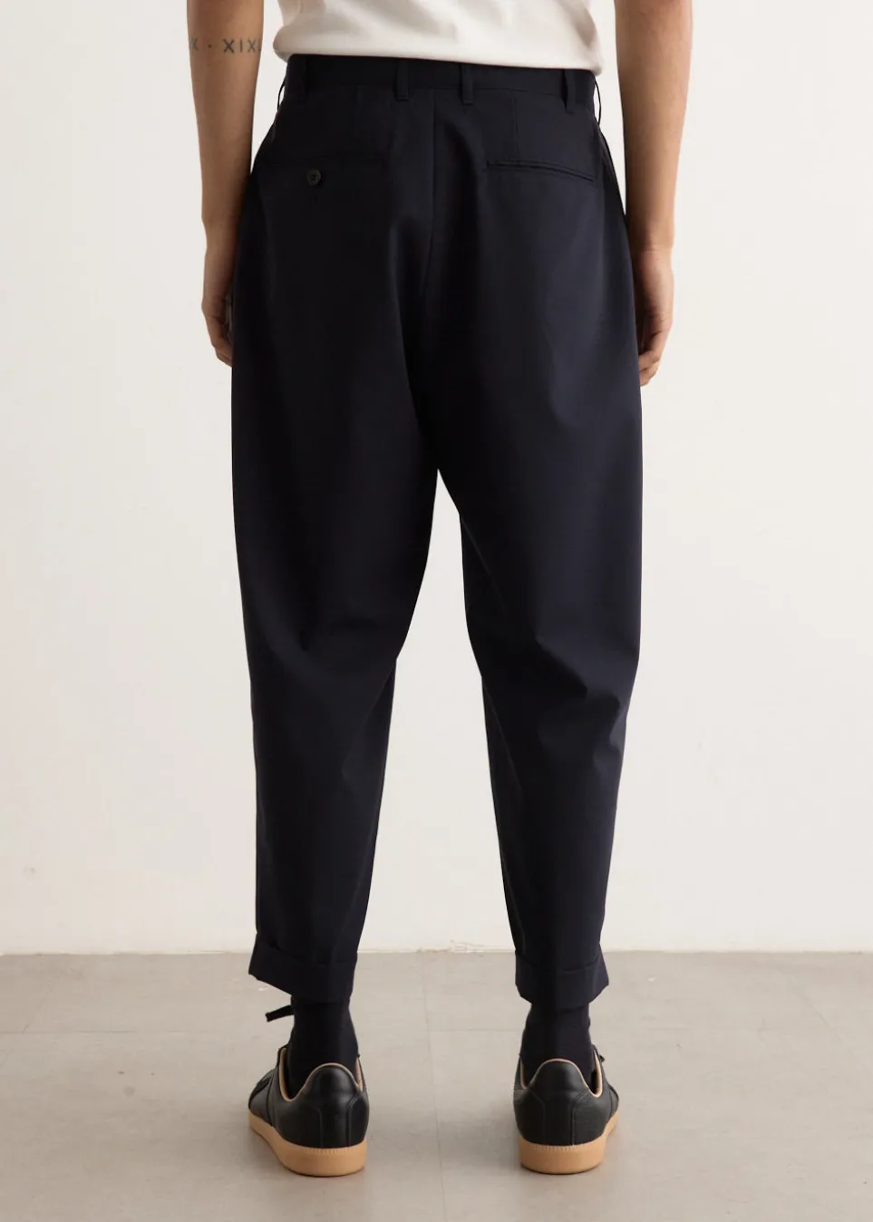 2 Pleats Wool Tropical Pants