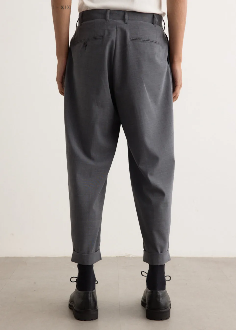 2 Pleats Wool Tropical Pants