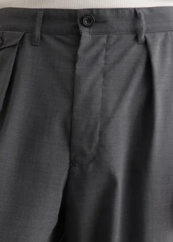 2 Pleats Wool Tropical Pants