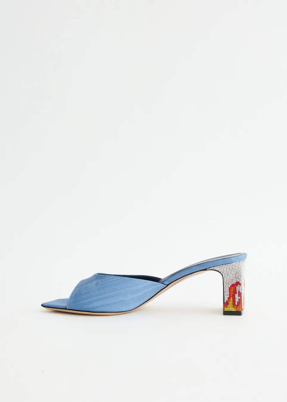 Ade Grosgrain Moire Denim Mules