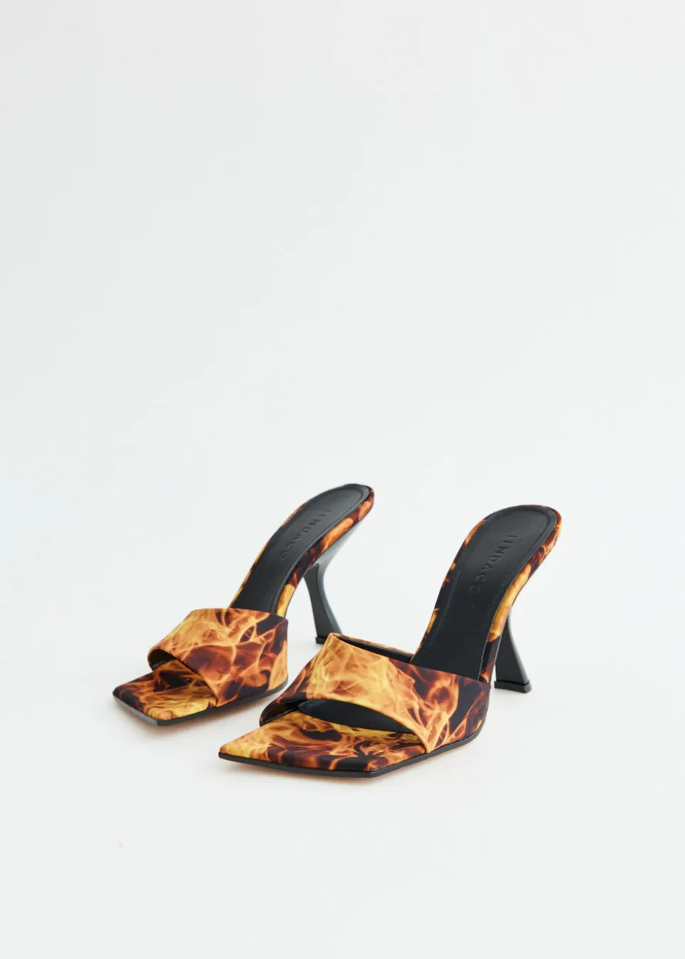 Adele Printed Flames Mules