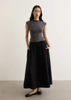 Agent Cap Sleeve Gathered Top