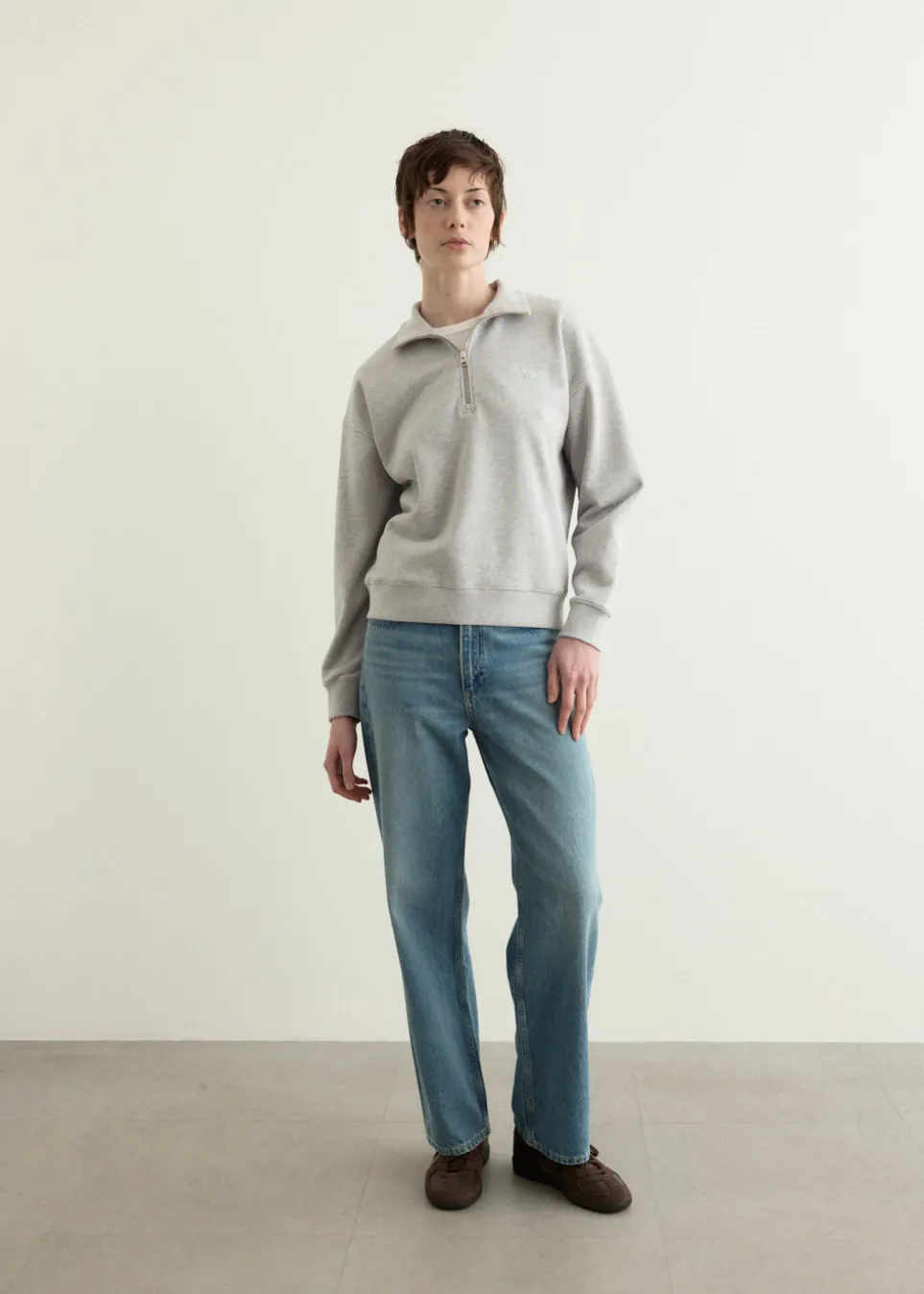 Baby Fox Half Zip Sweatshirt