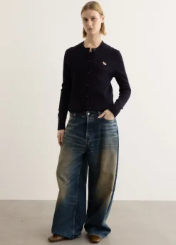 Baby Fox Patch Fitted Cardigan