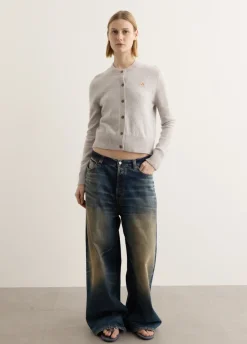 Baby Fox Patch Fitted Cardigan