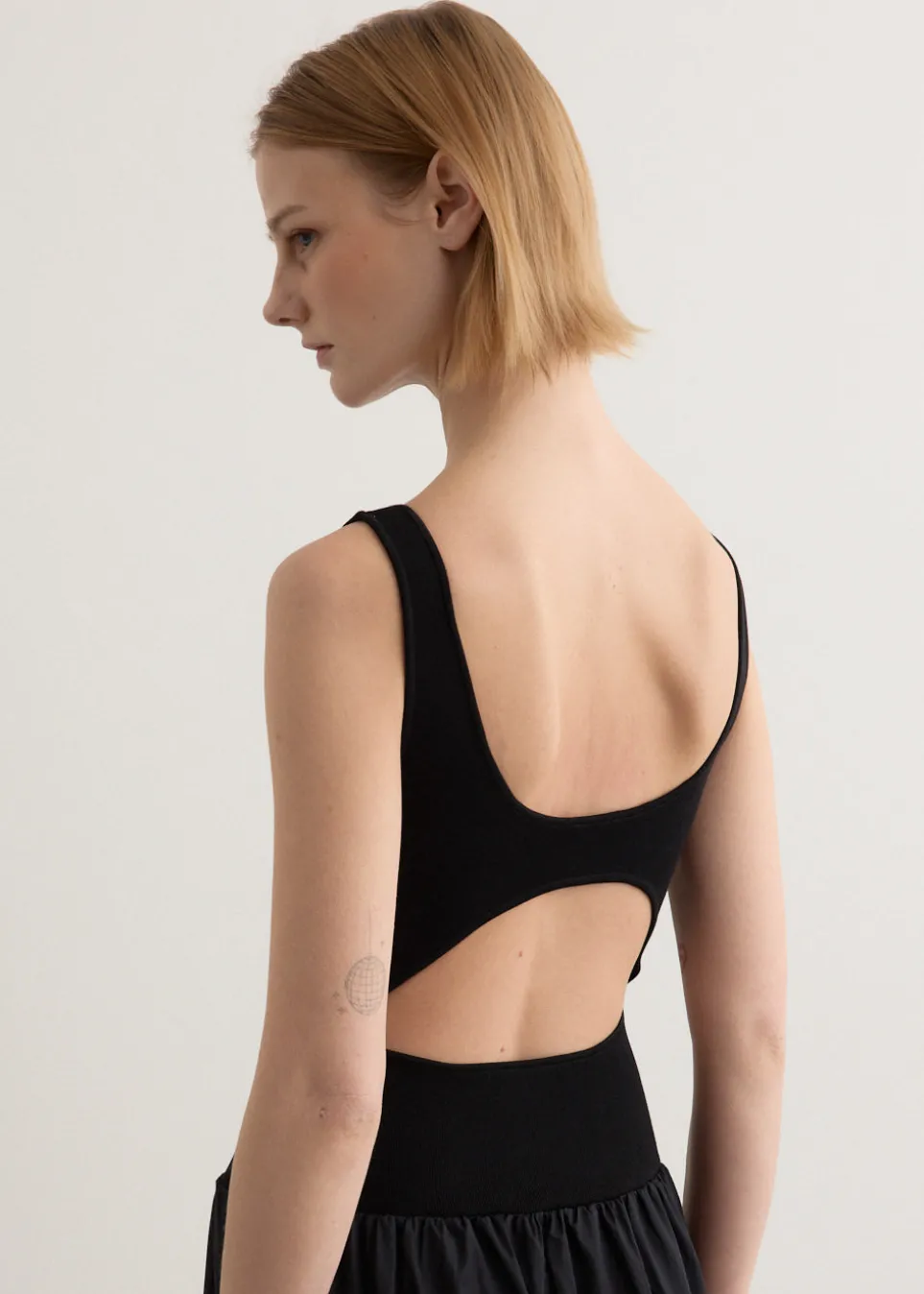 Bateau Cut Out Dress