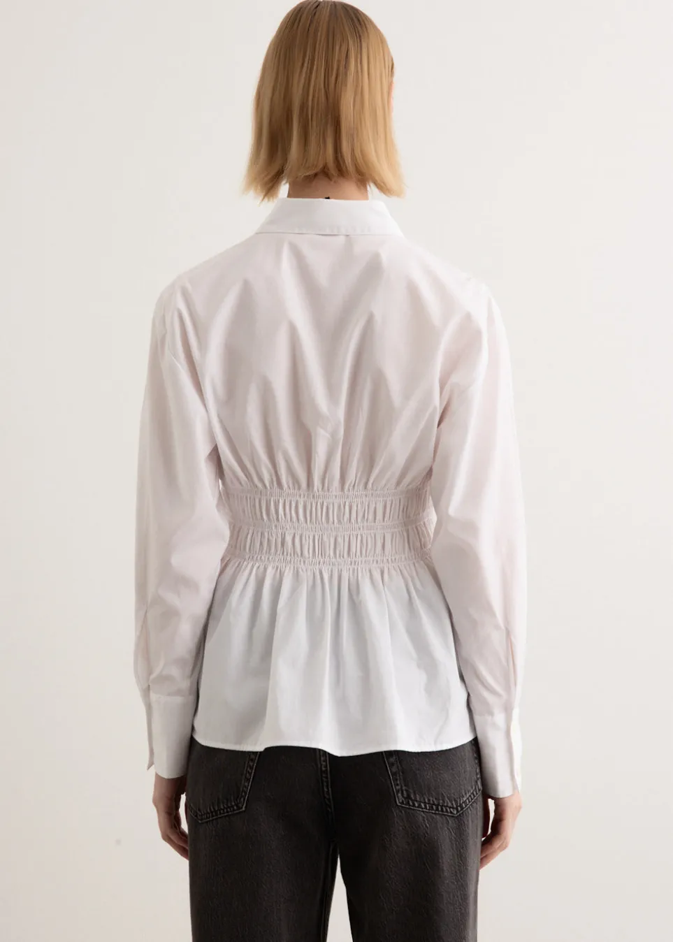 Blythe Gathered Poplin Shirt