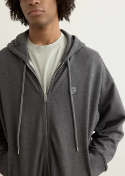 Bold Fox Head Patch Full Zip Oversized Hoodie