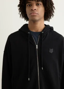 Bold Fox Head Patch Full Zip Oversized Hoodie