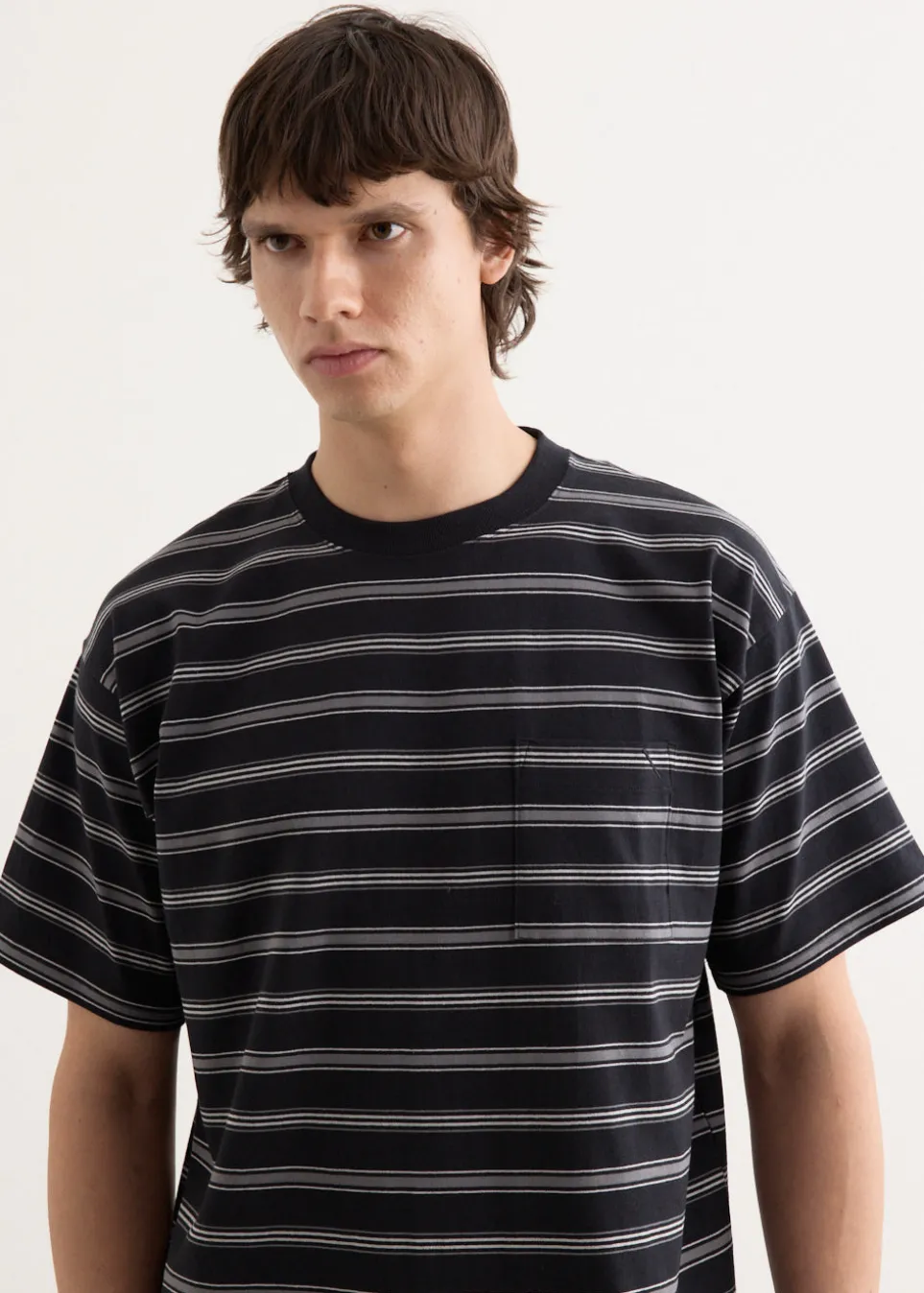 Border Stripe Relaxed Short Sleeve T-Shirt