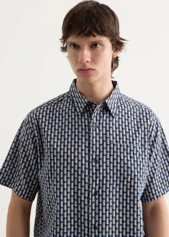 Bruce Broken Stripe Short Sleeve Shirt