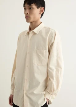 Button Wide Smooth Oxford Shirt