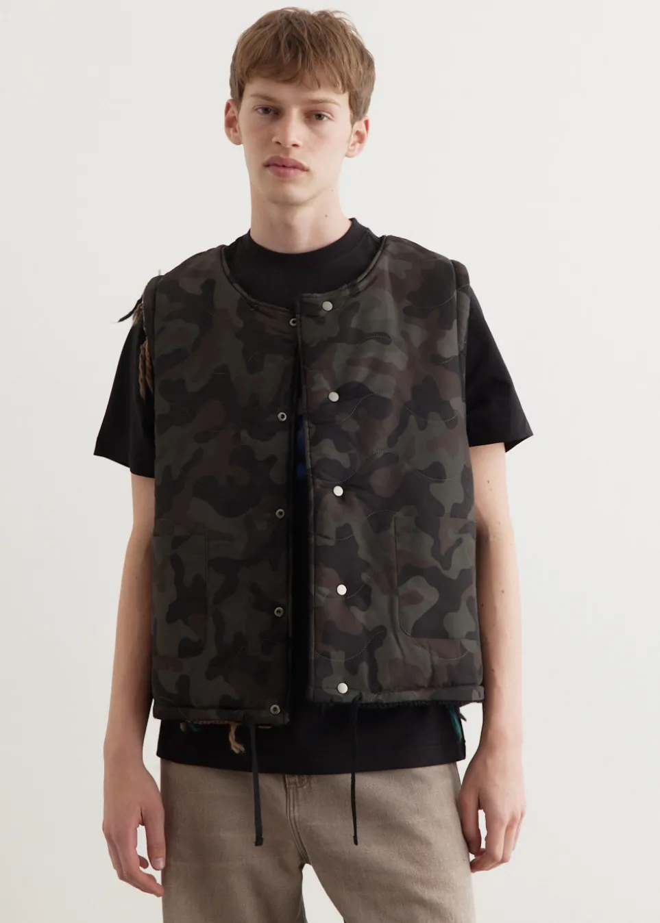 Camouflage Reversible Knit Vest