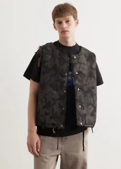 Camouflage Reversible Knit Vest