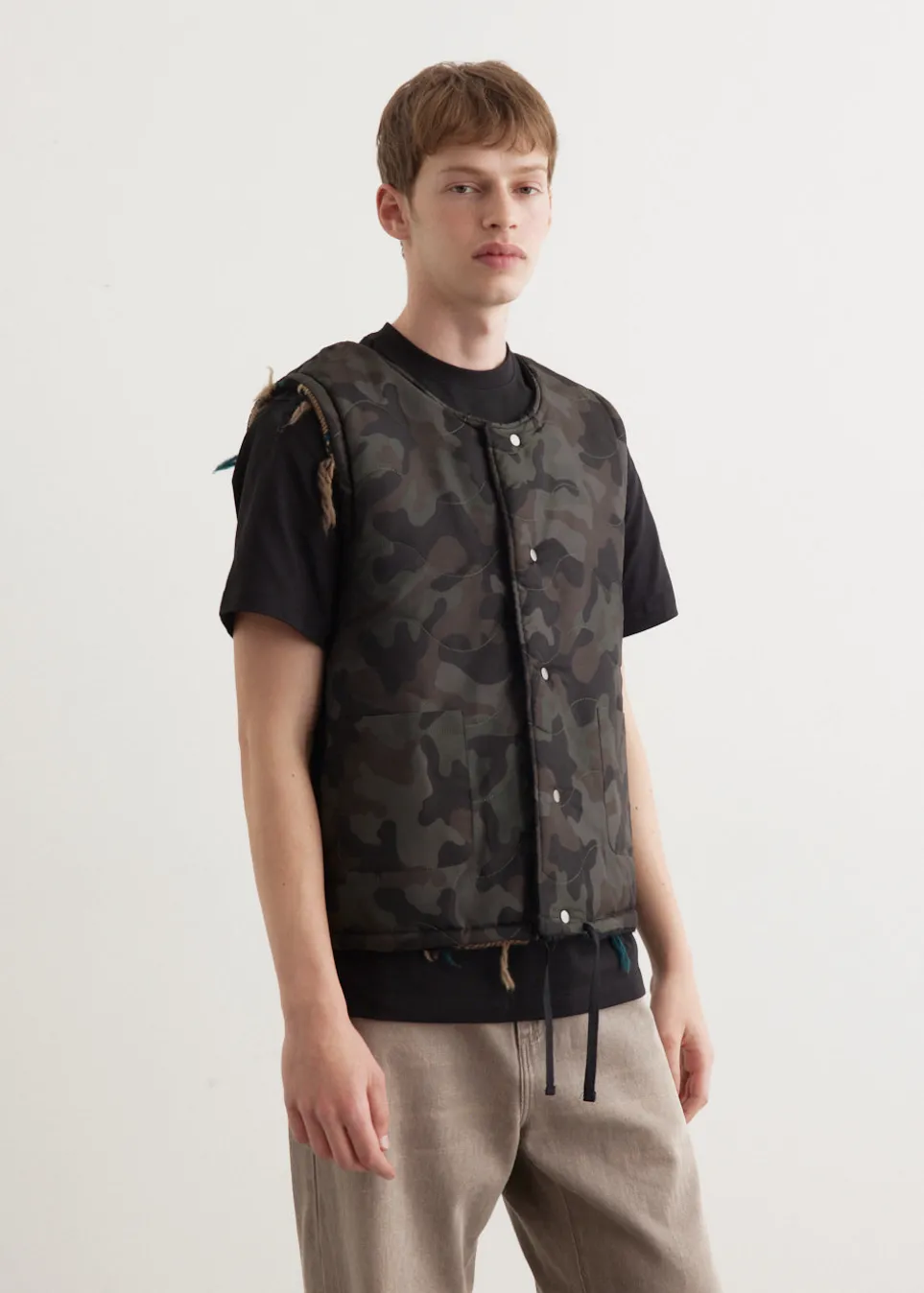 Camouflage Reversible Knit Vest