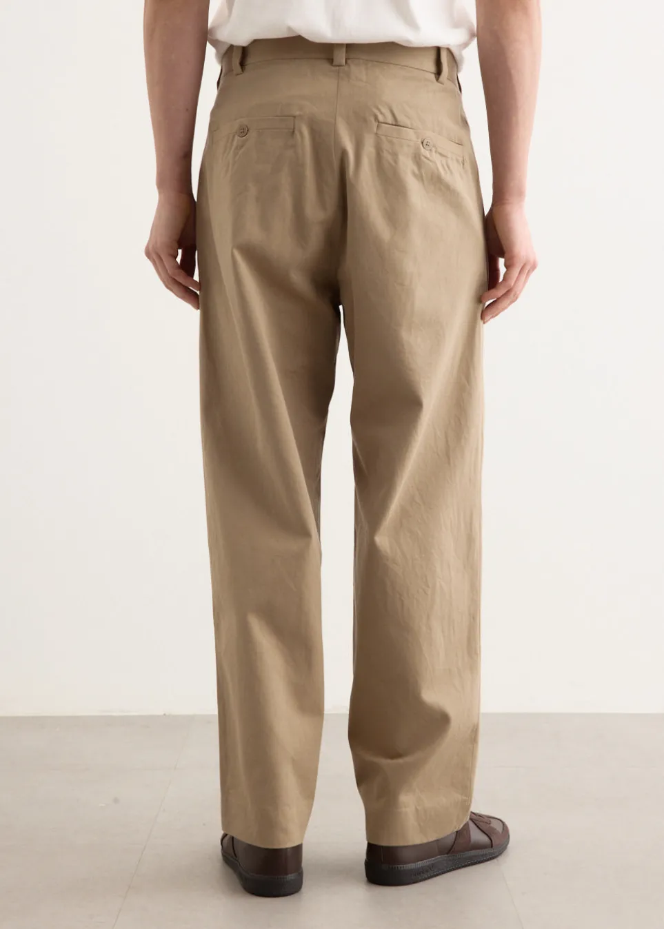 Chino Cloth Two Tuck Straight Pants