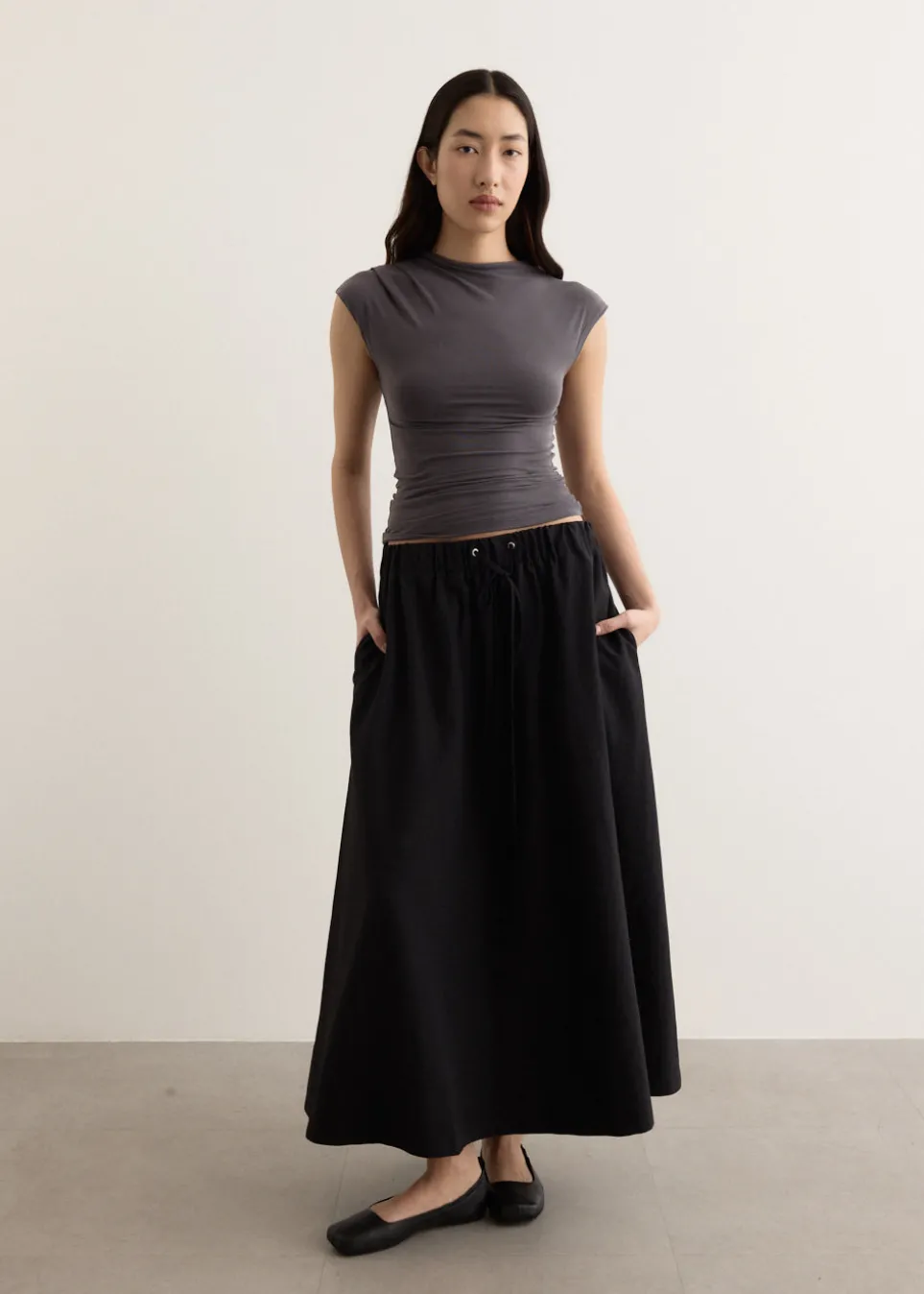 Choir Bubble Midi Skirt