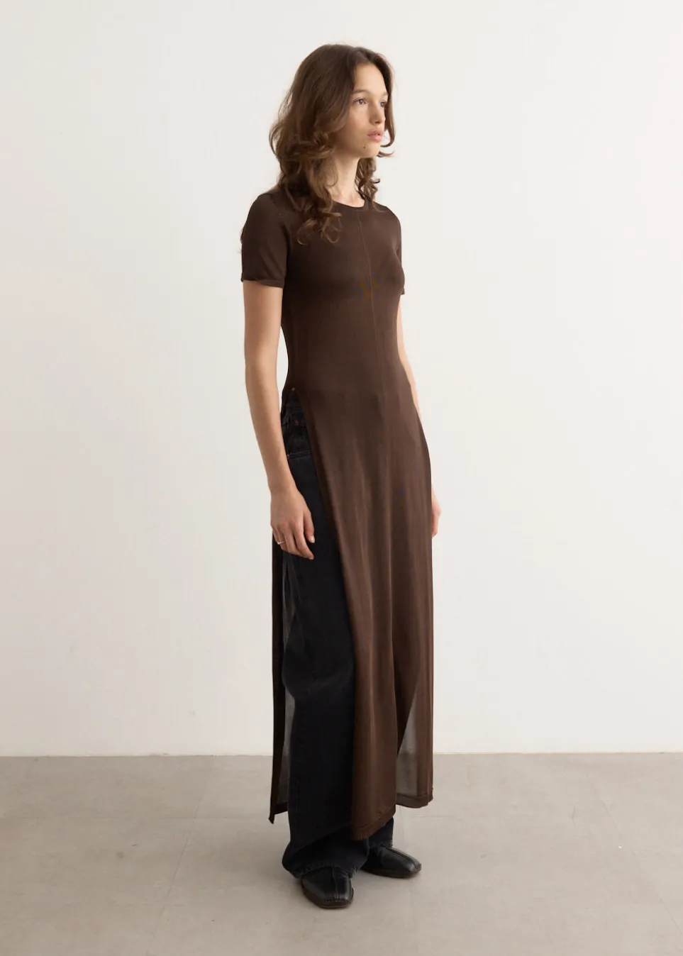 Column Dress With Slits