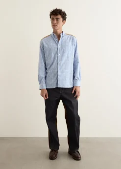 Cotton Check Quilted Nylon Shirt