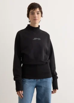 Cotton Cropped Crew Neck Sweater