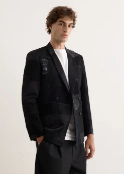 Cotton Denim x Multi Fabrics Patchwork Jacket