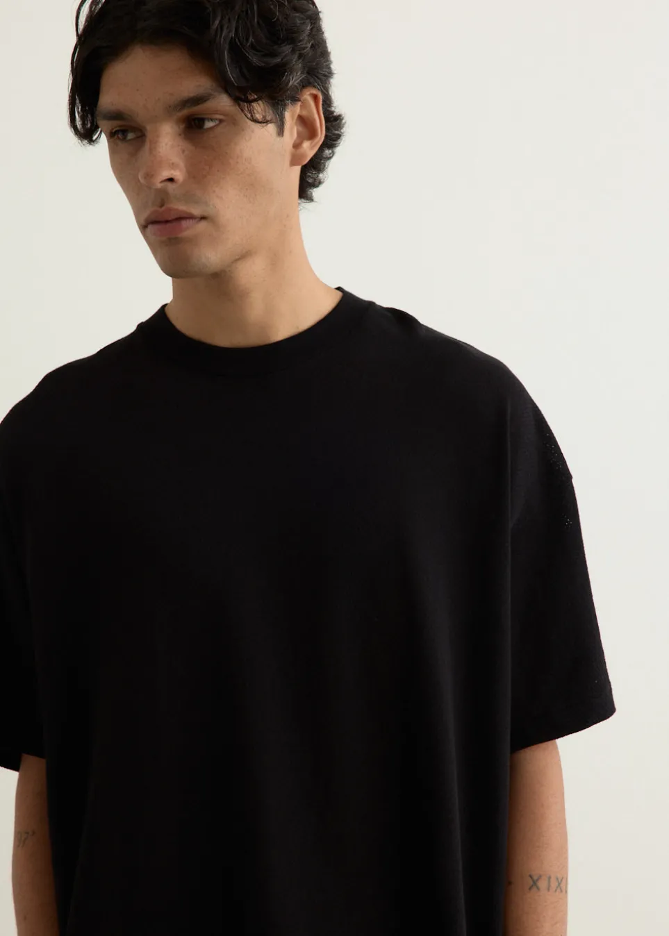 Cotton Mesh Short-Sleeve T-Shirt