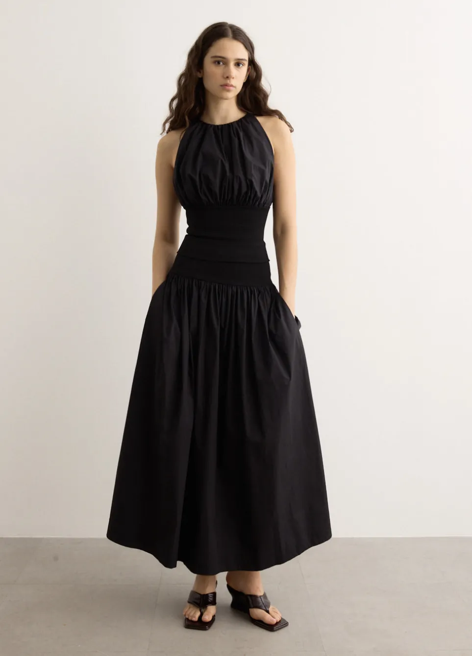 Cotton Rib Maxi Skirt