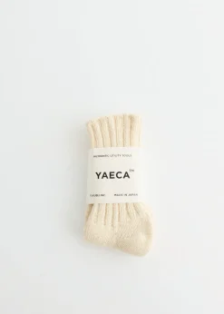 Cotton Silk Rib Socks