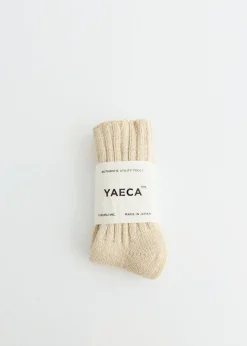 Cotton Silk Rib Socks