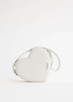 Crackle Heart Shoulder Bag