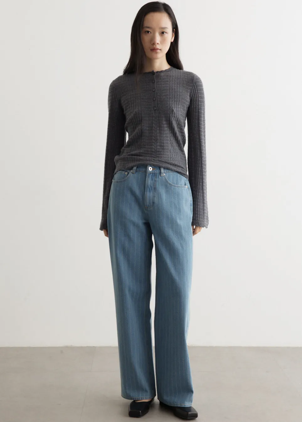 Crash Baggy Stripe Jeans