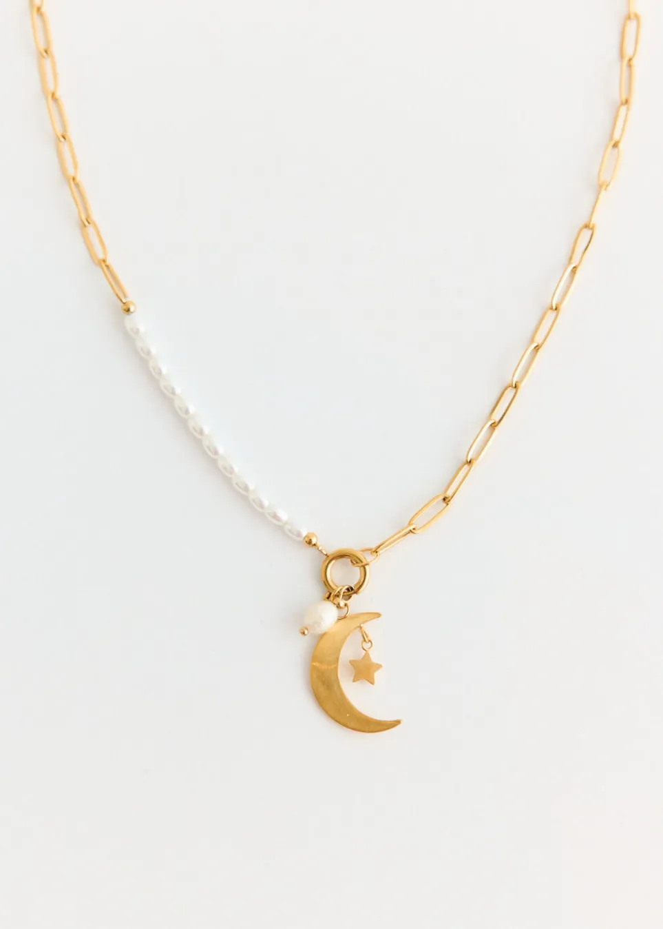Crescent Moon Pendant Necklace