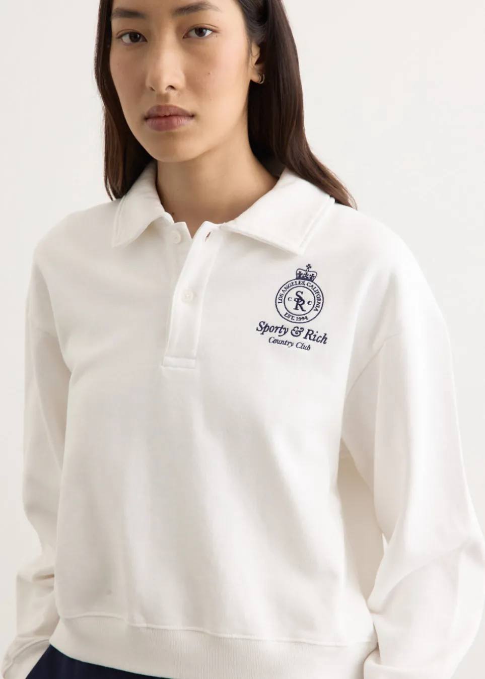 Crown Country Embroidered Cropped Polo
