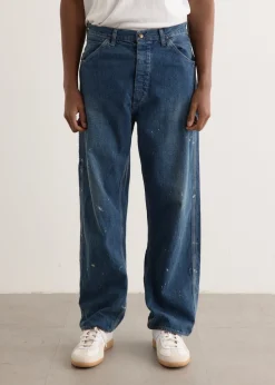 Denim Painter Pants With Paint