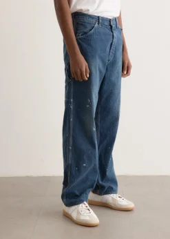 Denim Painter Pants With Paint