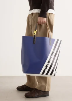 Diagonal Stripe Shopping Tote