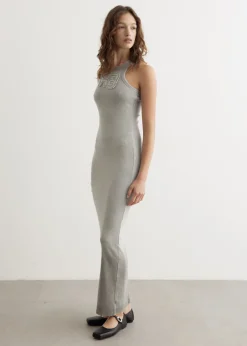 Distressed Edge Maxi Dress