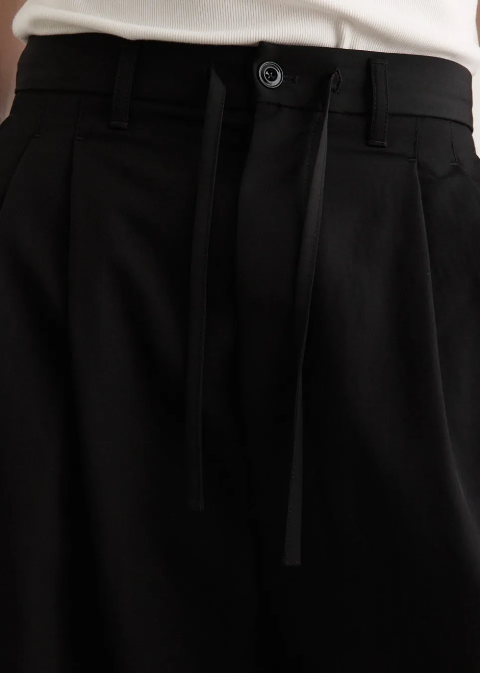 Drawstring Pleated Pants