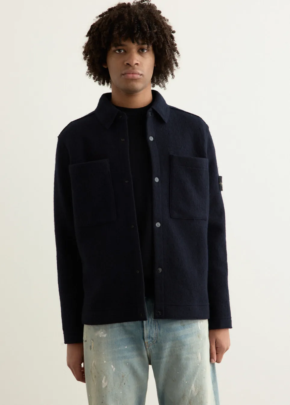 Felted Wool Oversized Shirt Jacket