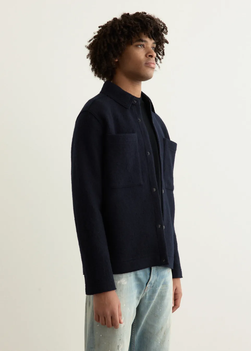 Felted Wool Oversized Shirt Jacket