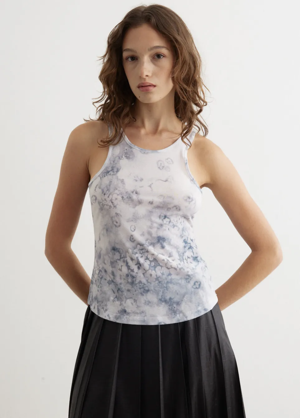 Floral Print Sleeveless Top