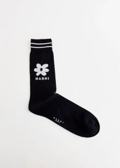 Flower Intarsia Socks