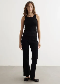 Fluffy Sleeveless Knit Top