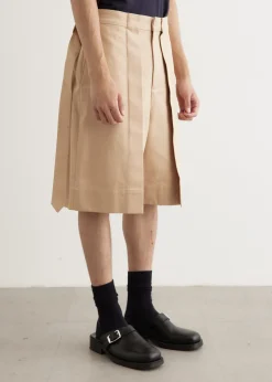 Folded Front Pleat Shorts