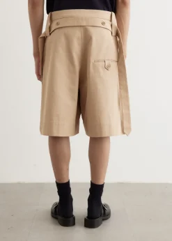 Folded Front Pleat Shorts