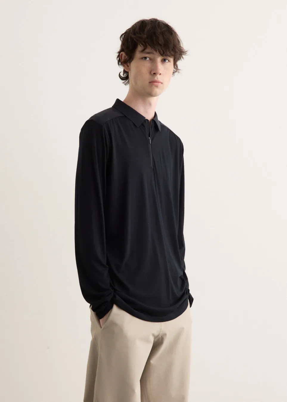 Frame Long Sleeve Polo
