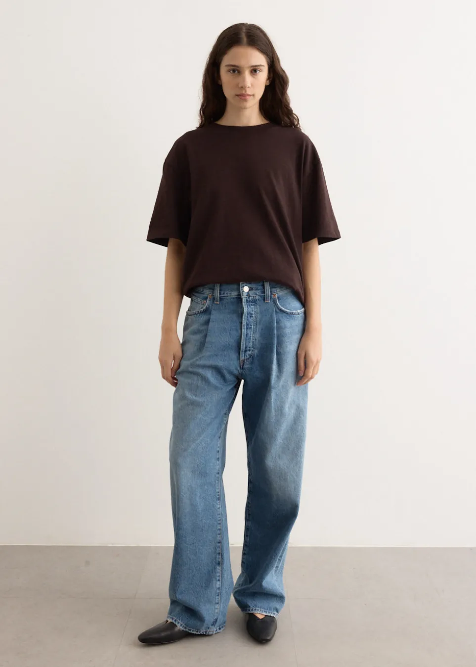 Franka Pleat Baggy Jeans