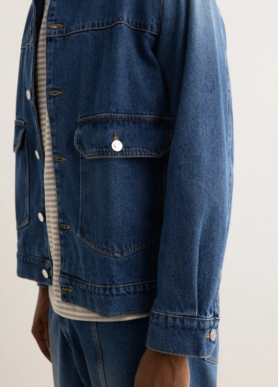 Full Button Denim Jacket