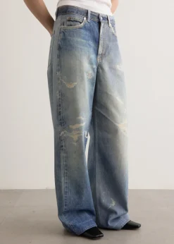 Full Cut Digital Print Denim Jeans